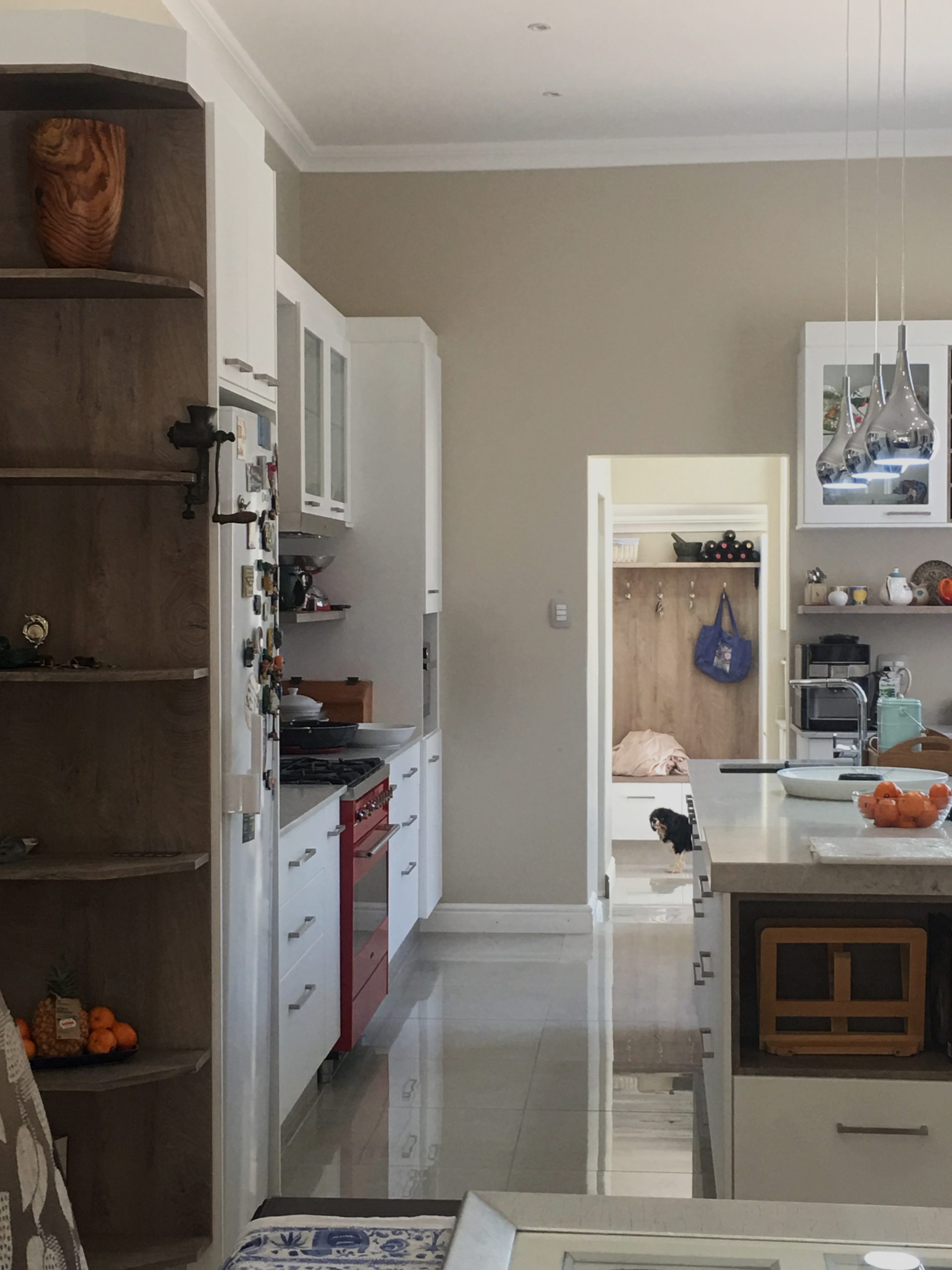 Red Stove Kitchen with Scullery and laundry Vanilla Kitchens