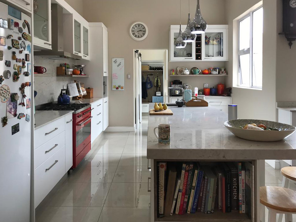 Red Stove Kitchen with Scullery and laundry Vanilla Kitchens